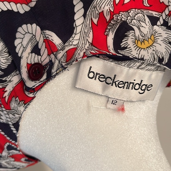 Vintage Breckenridge size 12 nautical themed blouse 24-136 - Picture 4 of 10